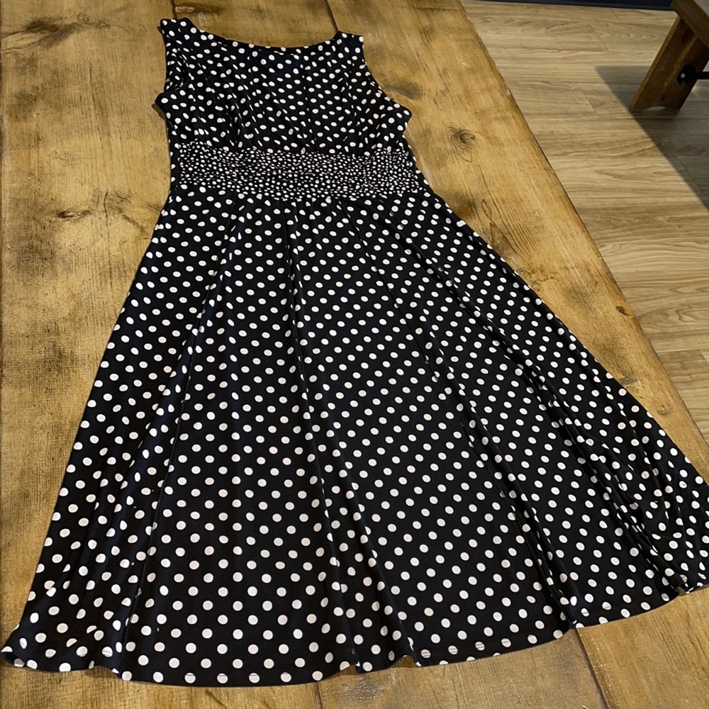 Black and White Polkadot Dress